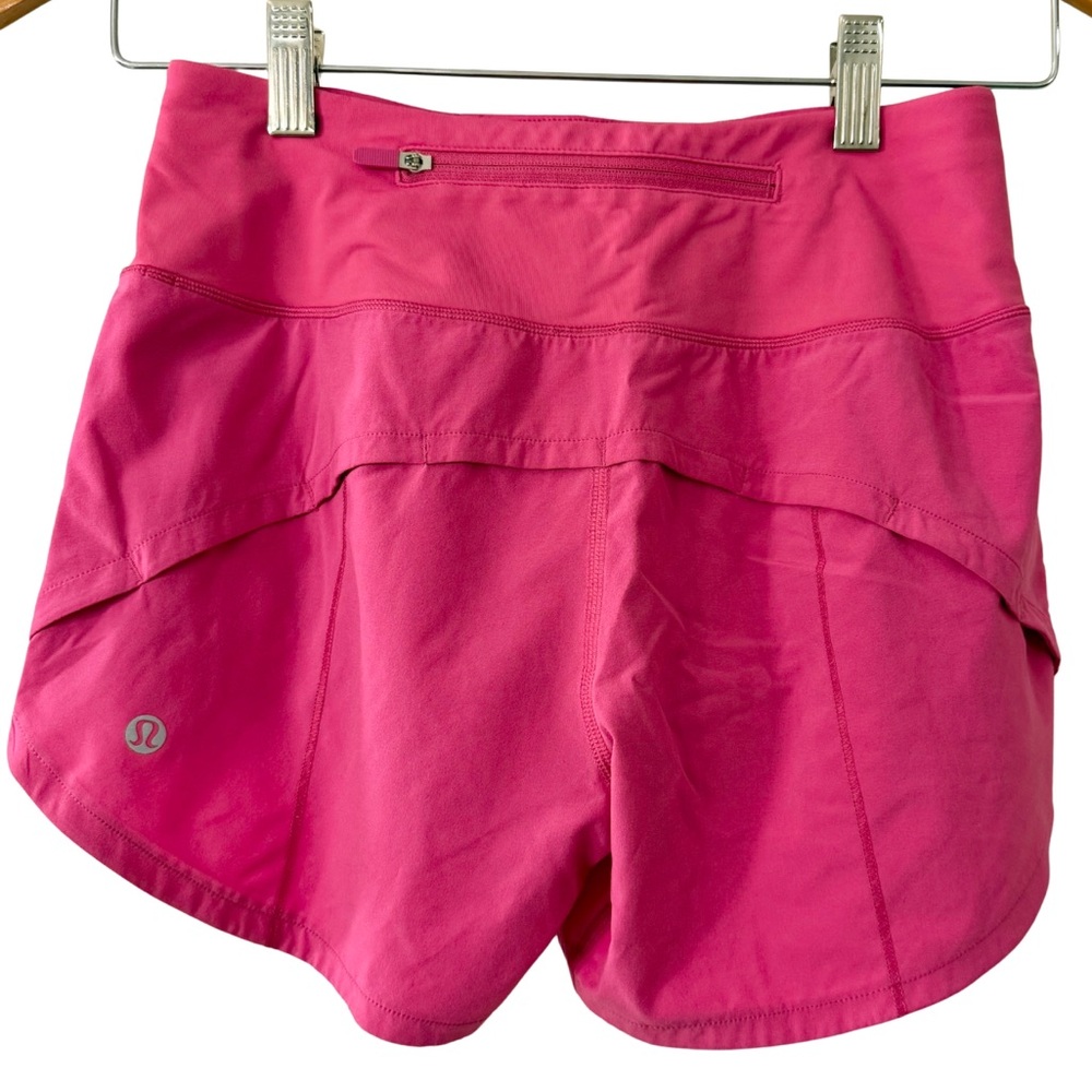 Lululemon Speed Up Mid-Rise Lined Shorts 4” — Sonic Pink, Size 2 - Picture 8 of 9